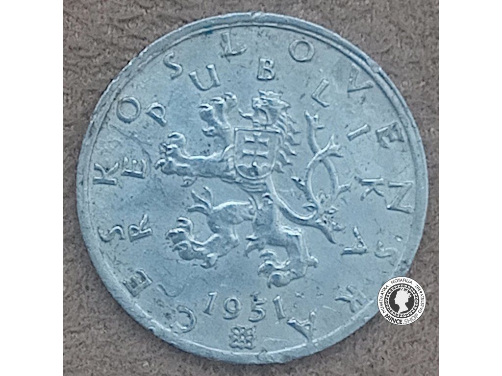 50 halier - Česko-Slovensko - 1951
