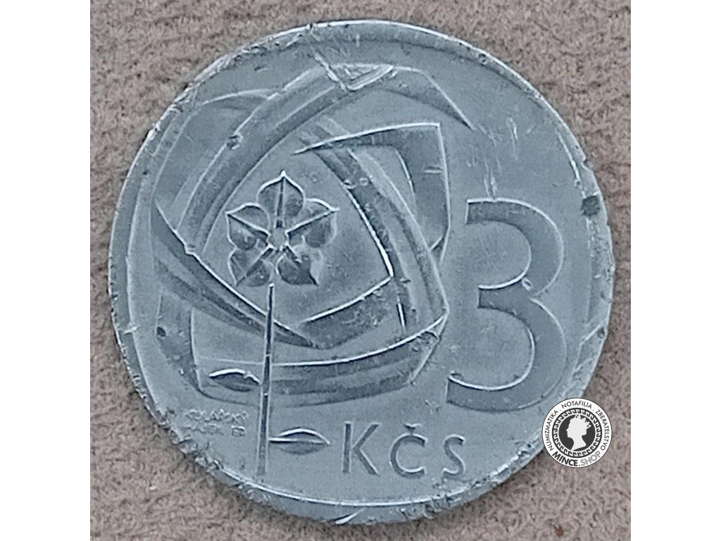 3 koruna - Česko-Slovensko - 1968