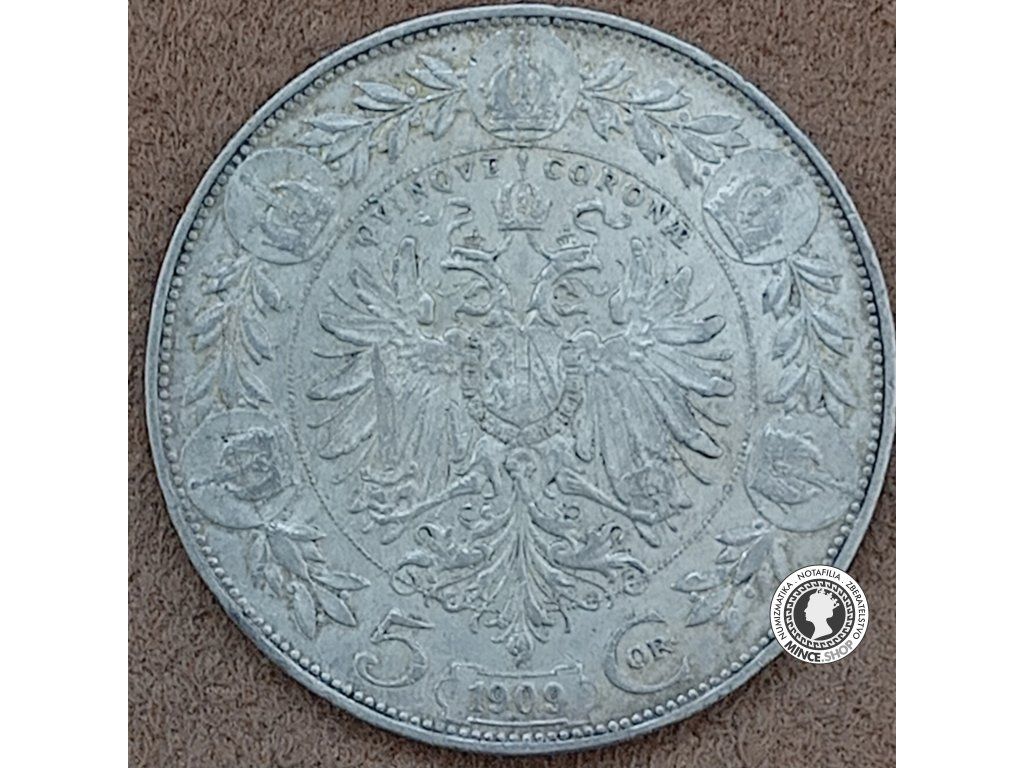 5 koruna - Rakúsko-Uhorsko - 1909