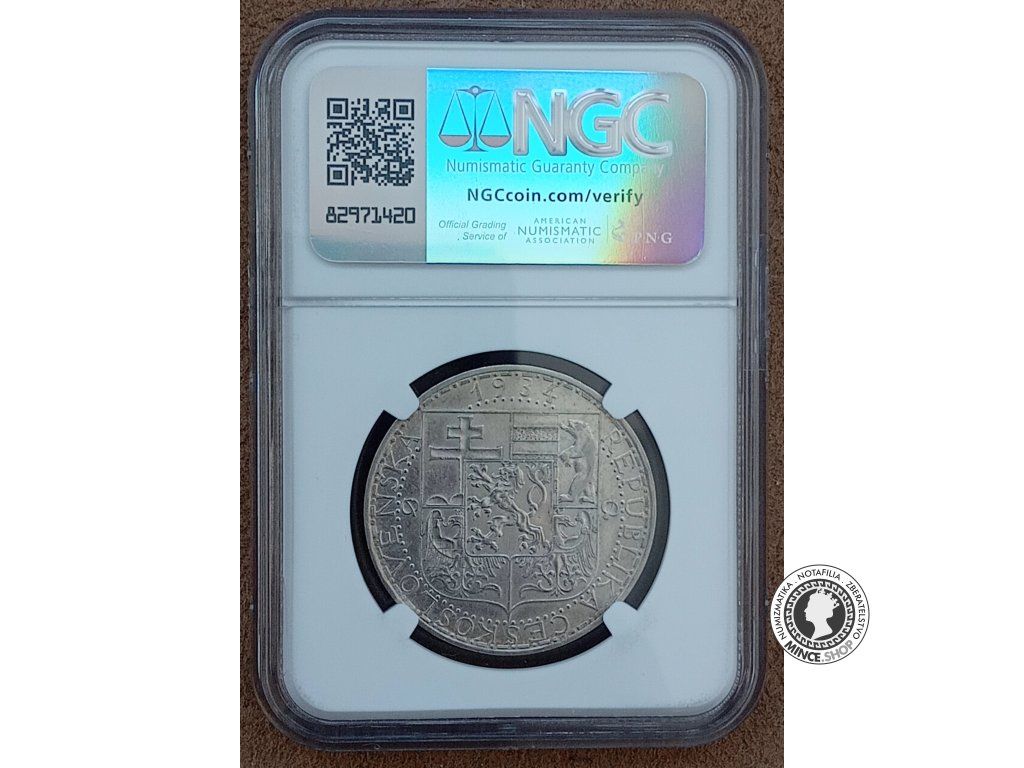 20.koruna - 1.ČSR - 1934 - kvalita AU DETAILS