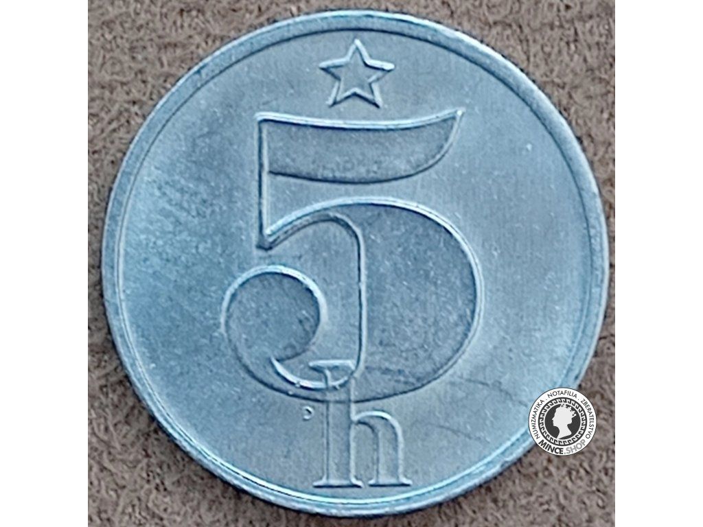 5 halier - Česko-Slovensko - 1988 - UNC