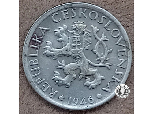 1 koruna - Česko-Slovensko - 1946
