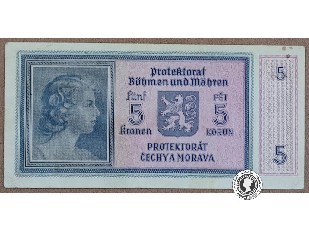 5 Korún - 1940 - Protektorát Čechy a Morava