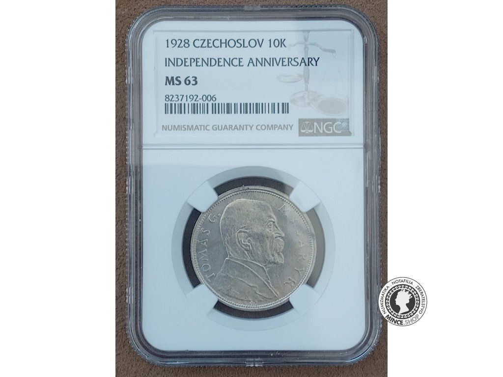 10.koruna - 1.ČSR - 1928 - Desiate výročie vzniku ČSR - MS 63